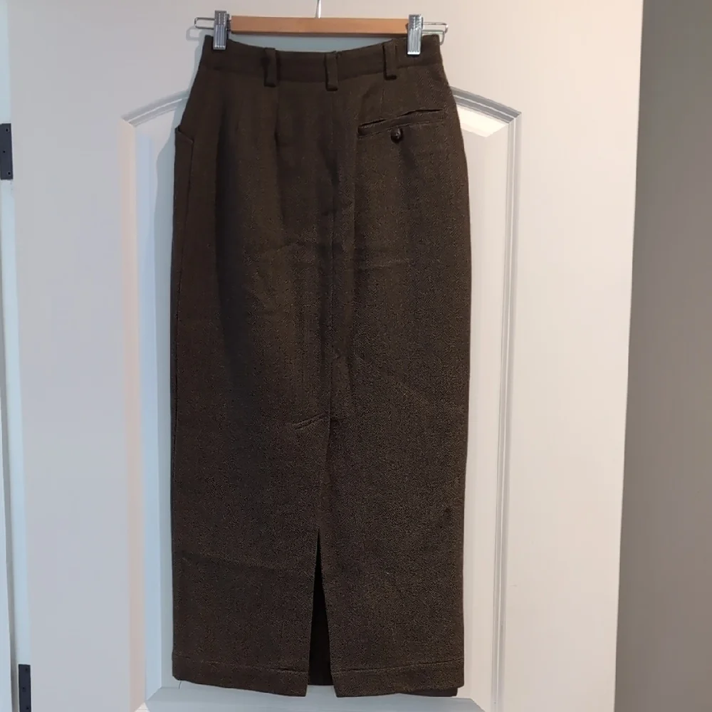 GAP Brown Button-Front Pencil Skirt - Picture 3 of 7